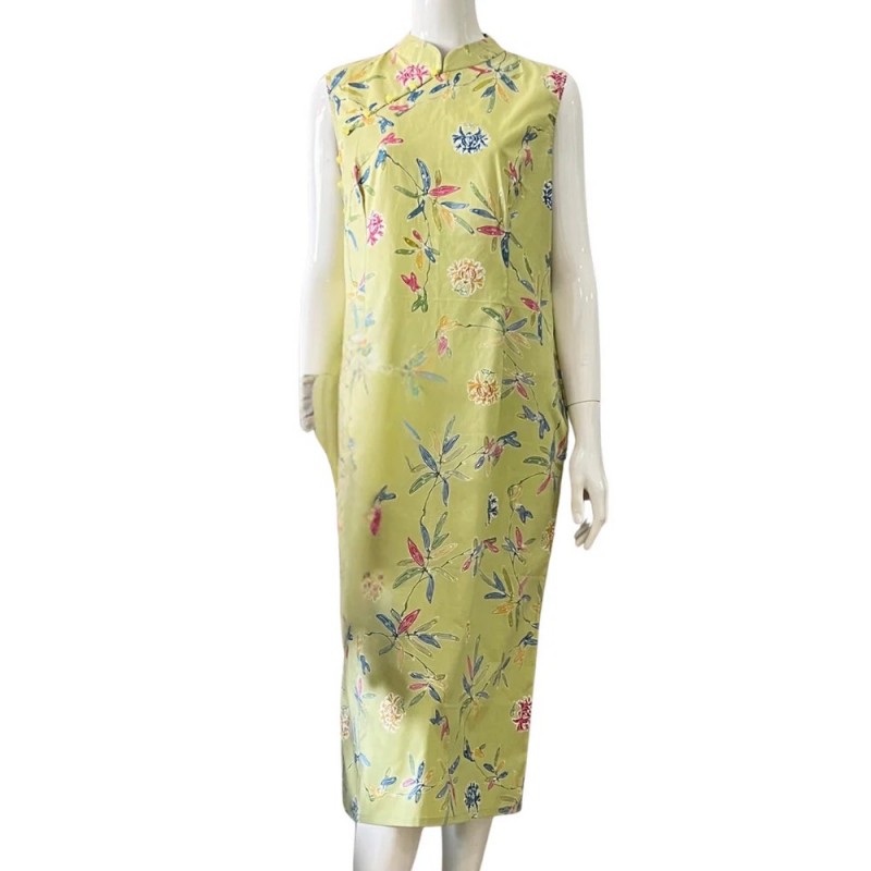 DAMANI Classic Cheongsam Maxi Dress
