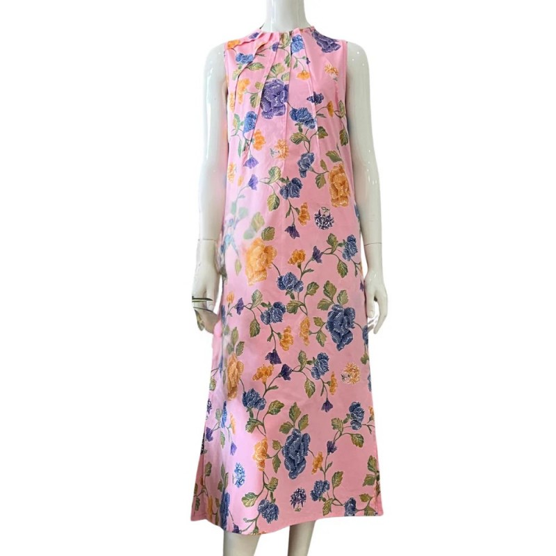 DAMANI Ruffle Neck Maxi Dress