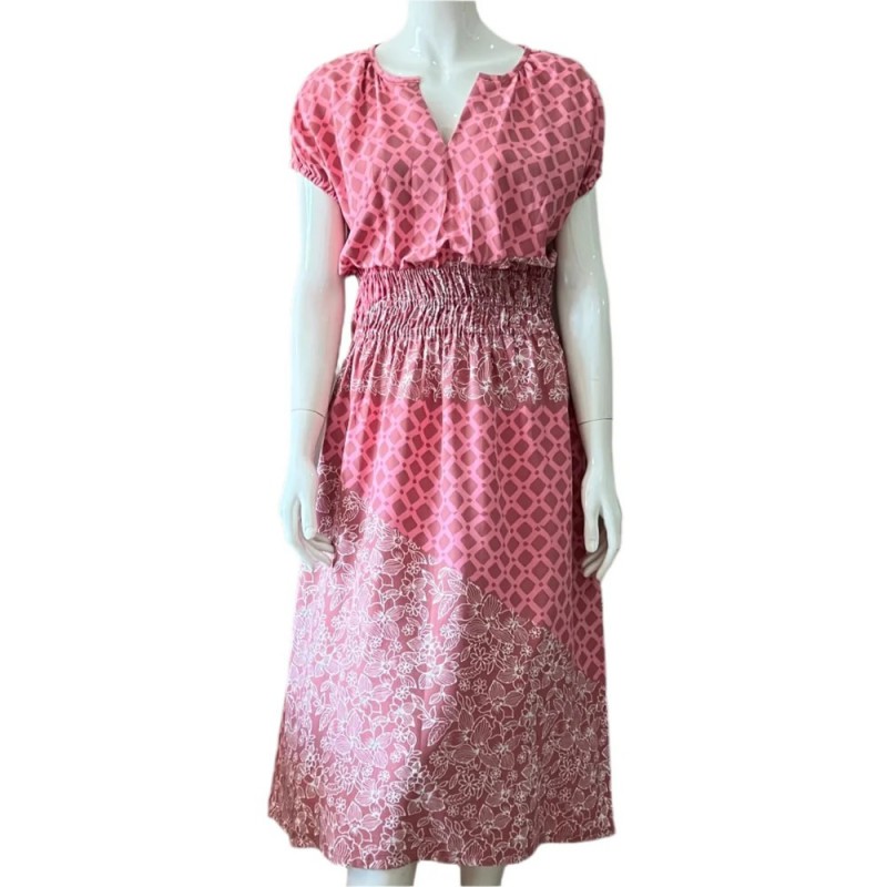 DAMANI Gathered Waist Midi Dress