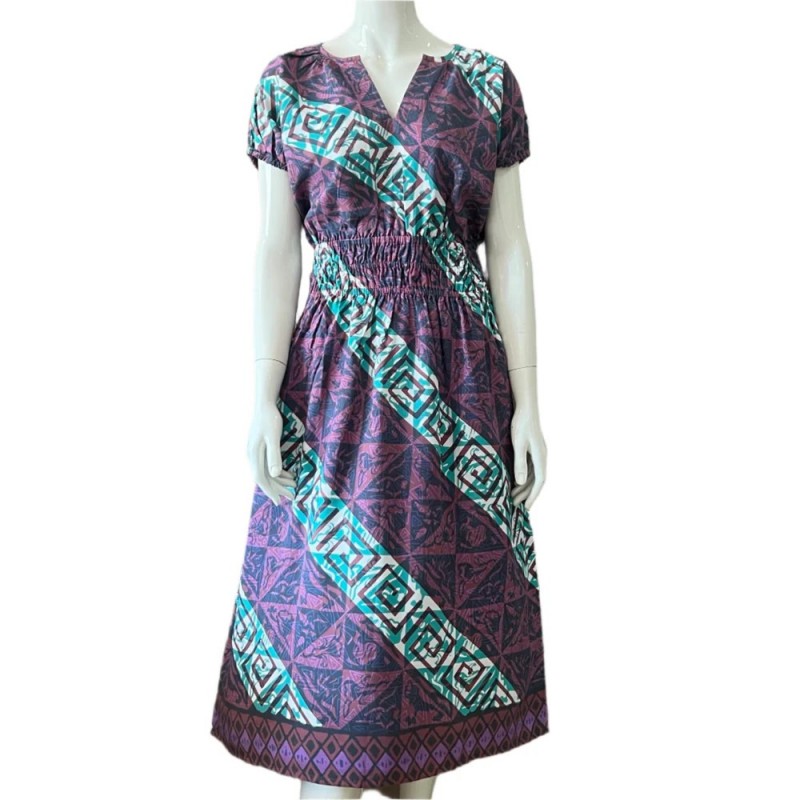 DAMANI Gathered Waist Midi Dress