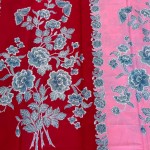 Classic Stalks of Flowers Red Pink Dual-Tone