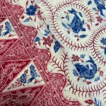 Koi with Butterflies - Red Blue