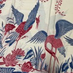 Storks by the Lake with flowers - Red