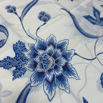 Big Flowers & Ferns Porcelain - Blue