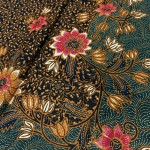 Traditional Flowers Motif Border - Green