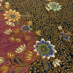 Traditional Flowers Motif Border - Red