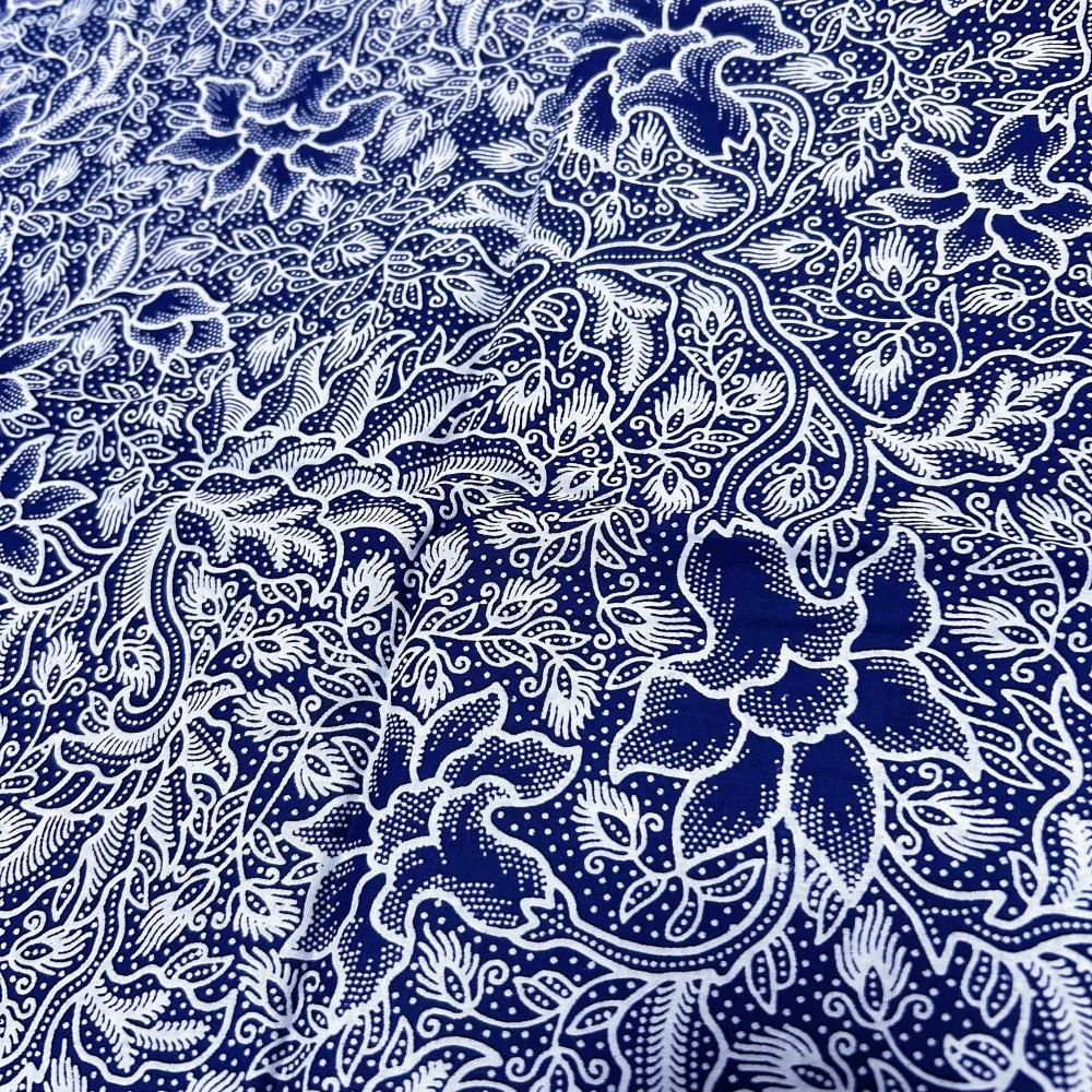 The Floral Vines Batik - Blue The Floral Vines Batik - Blue