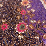 Traditional Flowers Motif Border - Purple